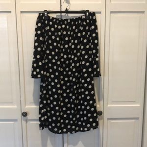 Polkadot off the shoulder dress